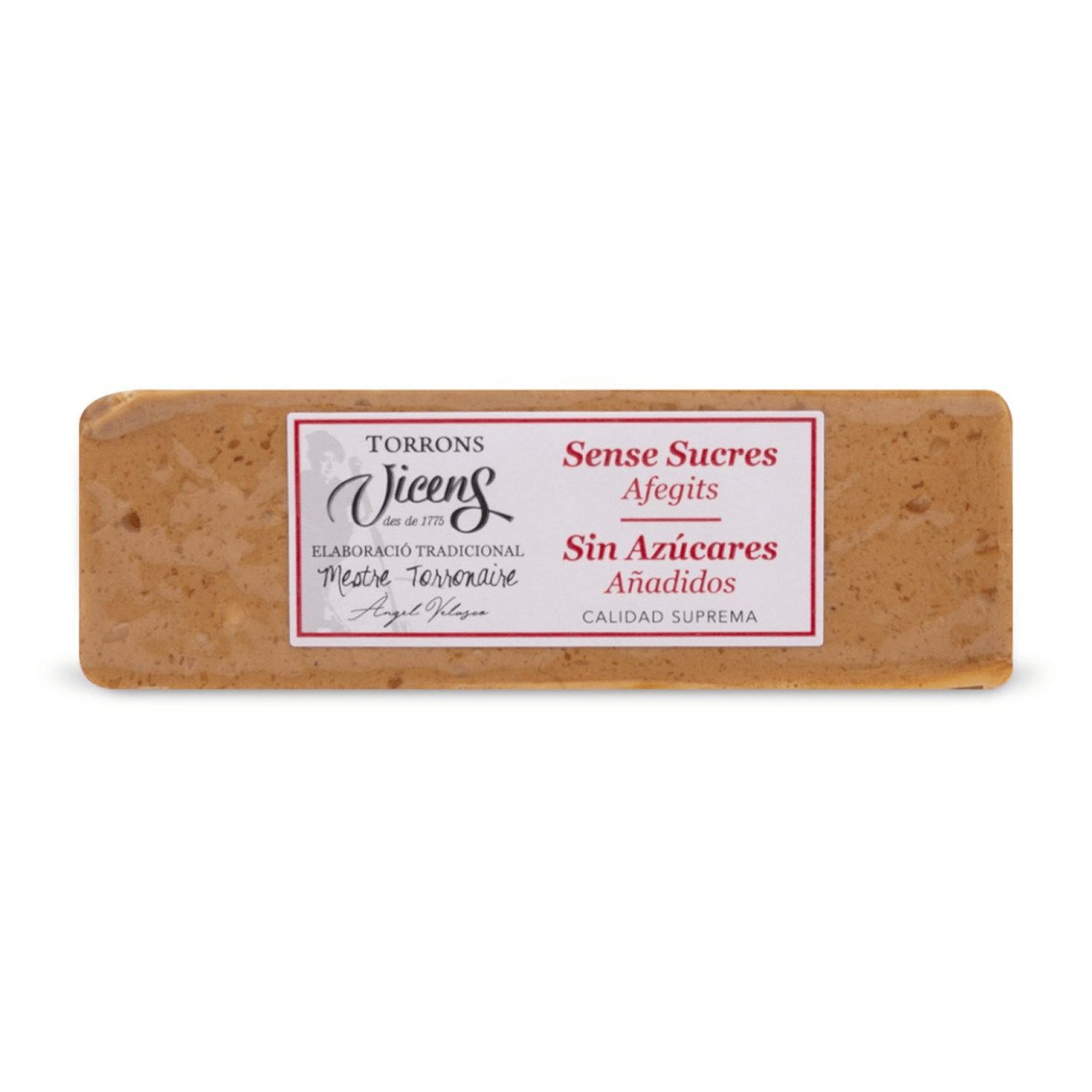 Turrón Artesano sin azúcar Blando Almendra Vicens 1 x 80 gr - Bombones - Vicens - 8410495081132 - ExtraVirgen.Store